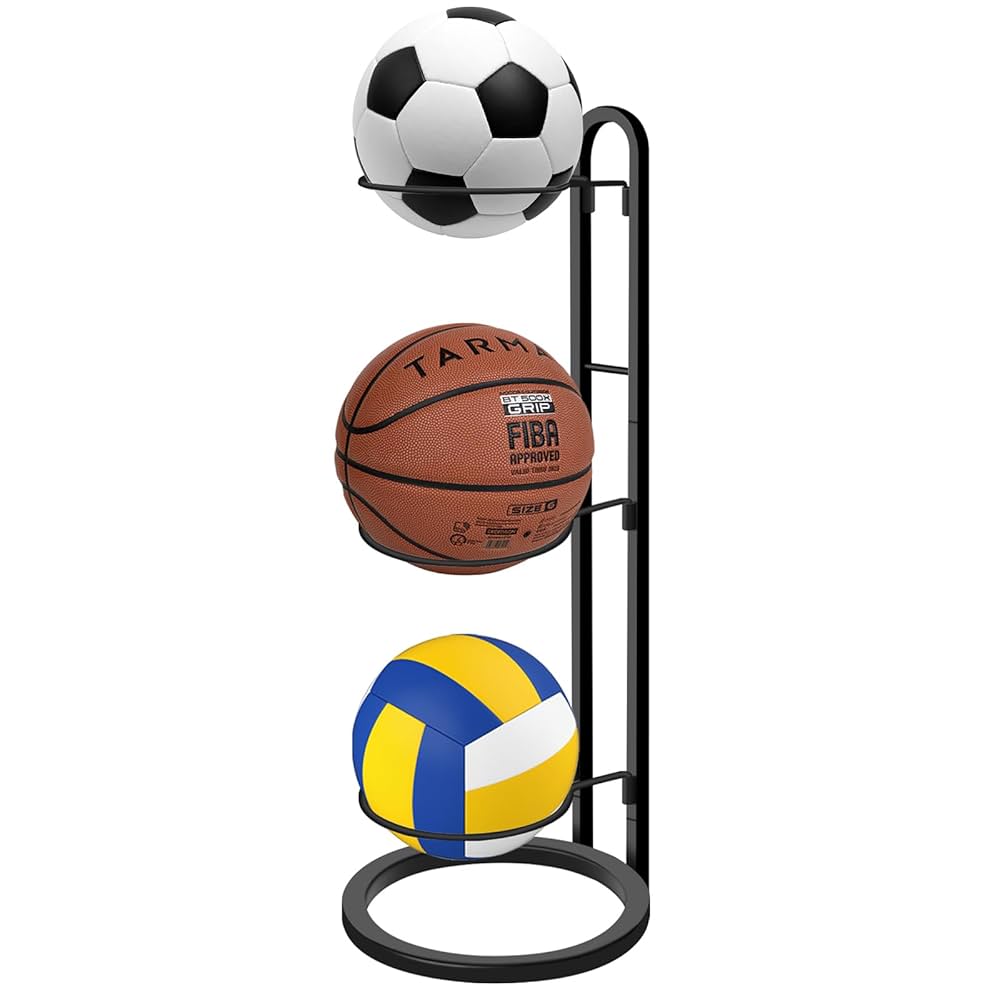木製サッカーボール　収納付き Amazon | kuhuuru outdoor ボールスタンド 縦置き型 玄関 ボール